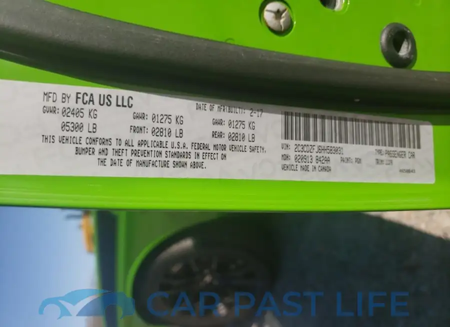 2C3CDZFJ6HH583031# 12