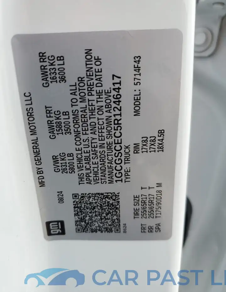 1GCGSCEC5R1246417# 12