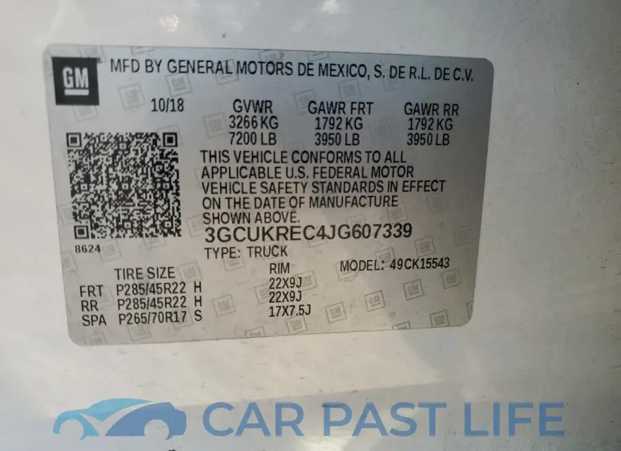 3GCUKREC4JG607339# 12