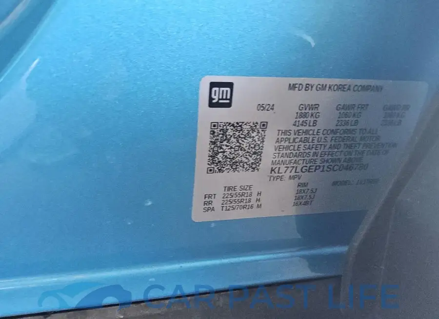 KL77LGEP1SC046780# 13