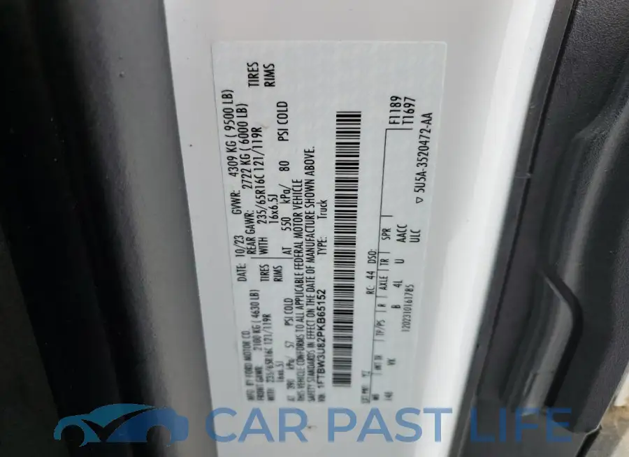 1FTBW3U82PKB65152# 14