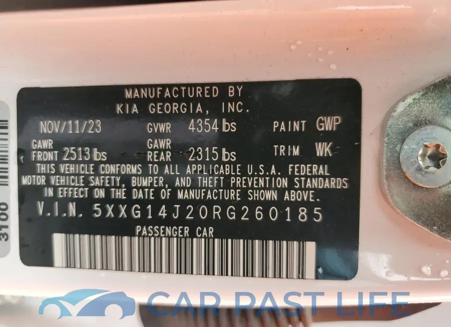 5XXG14J20RG260185# 12