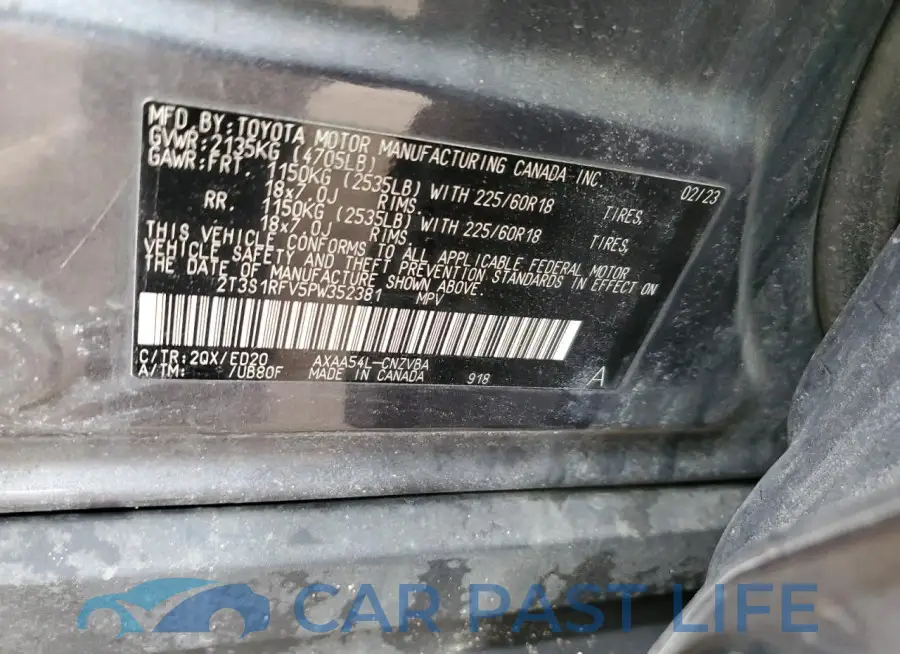 2T3S1RFV5PW352381# 13