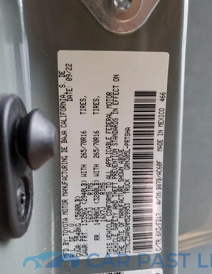 3TMCZ5AN6NM529953# 12
