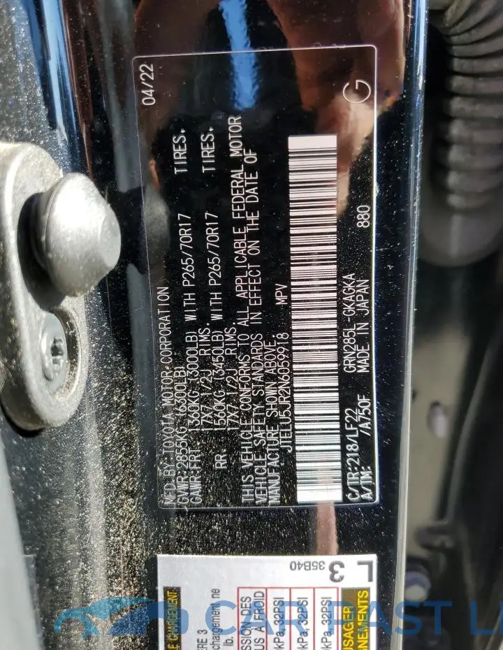 JTELU5JR2N6059918# 12