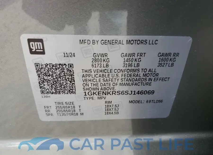 1GKENKRS6SJ146069# 13