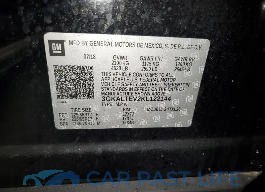 3GKALTEV2KL122144# 12