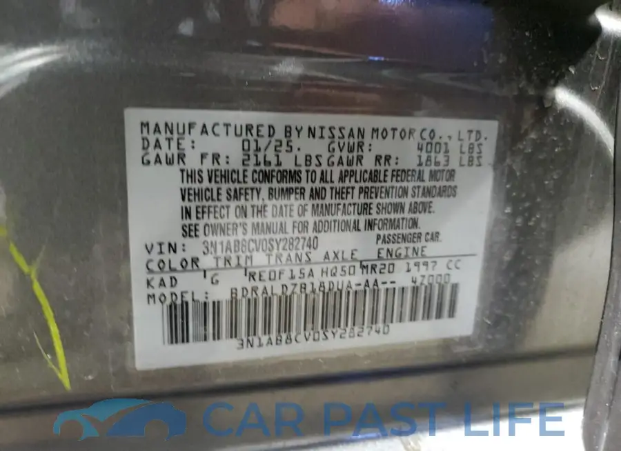 3N1AB8CV0SY282740# 12