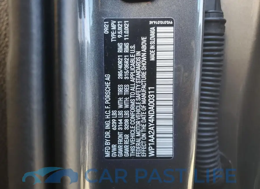 WP1AA2AY4NDA00311# 13