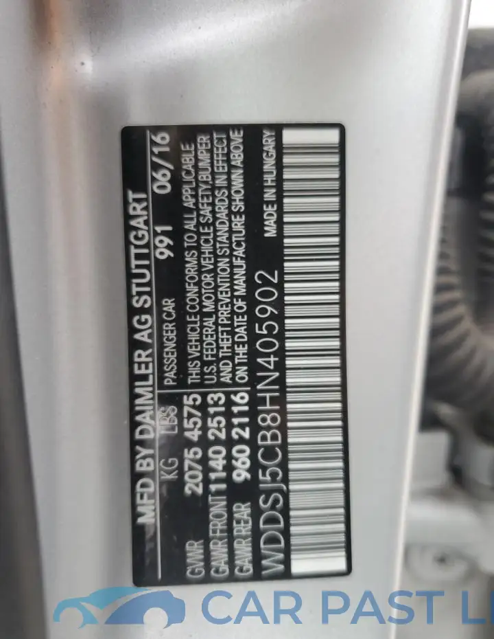 WDDSJ5CB8HN405902# 12