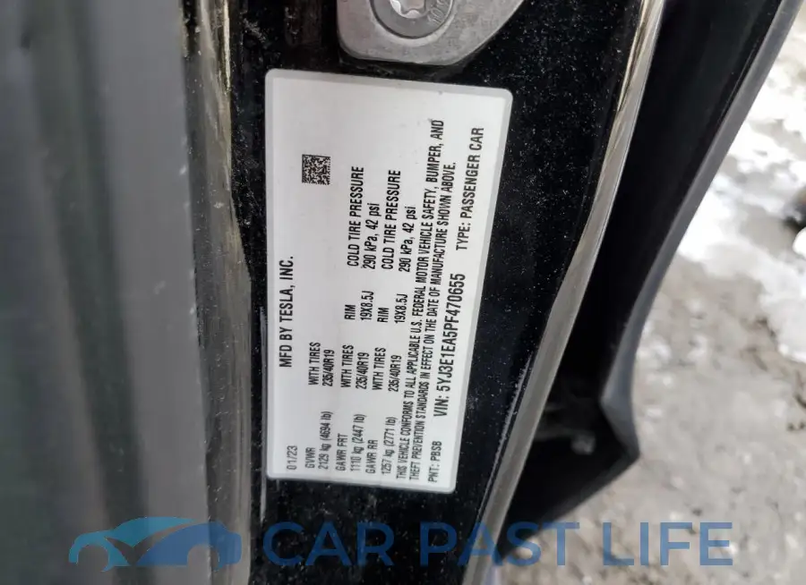 5YJ3E1EA5PF470655# 12