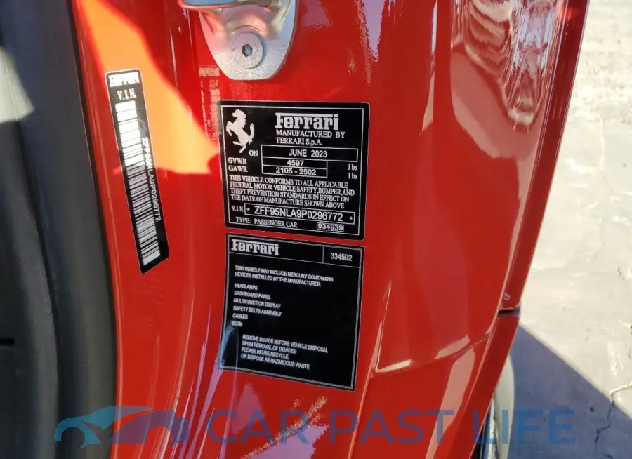 ZFF95NLA9P0296772# 12