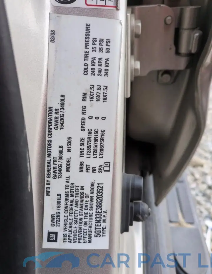 5GTEN33E388203521# 12