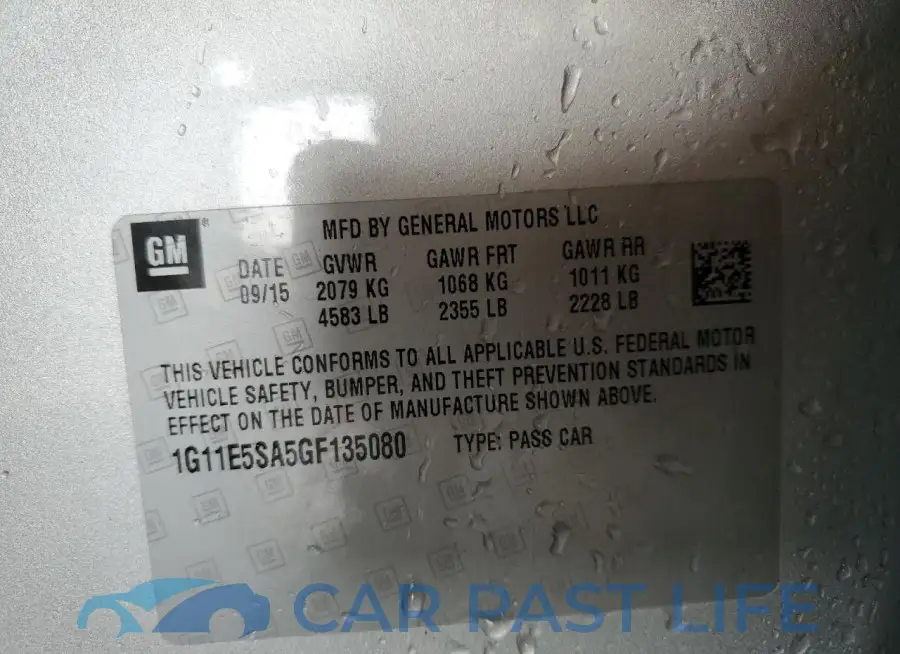 1G11E5SA5GF135080# 12