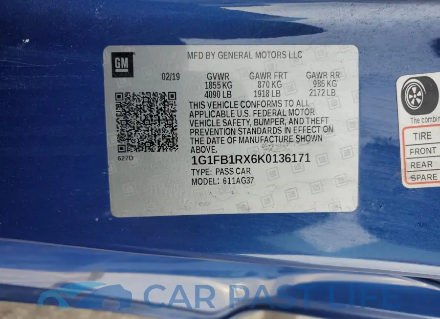 1G1FB1RX6K0136171# 12