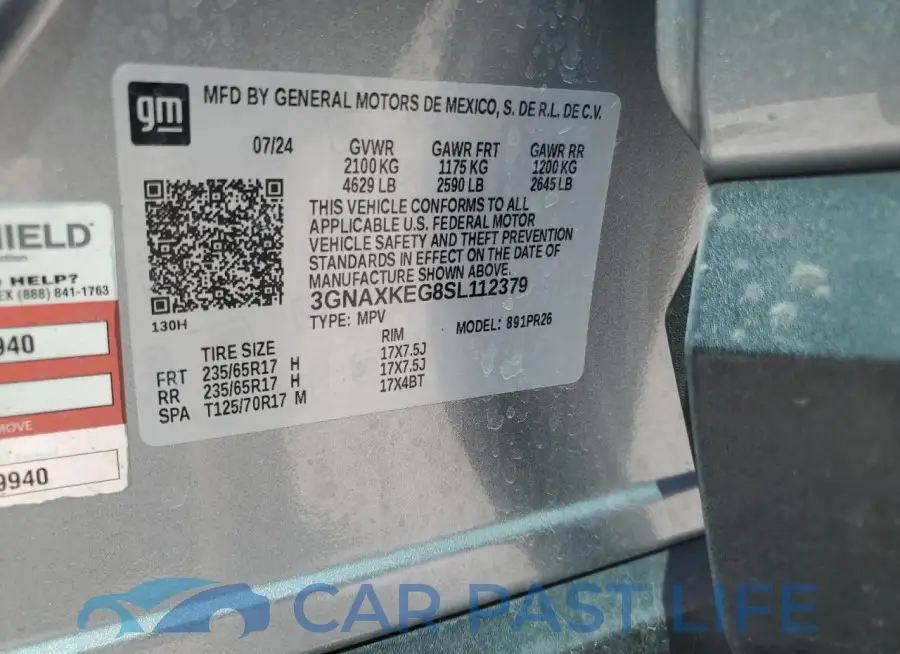 3GNAXKEG8SL112379# 13