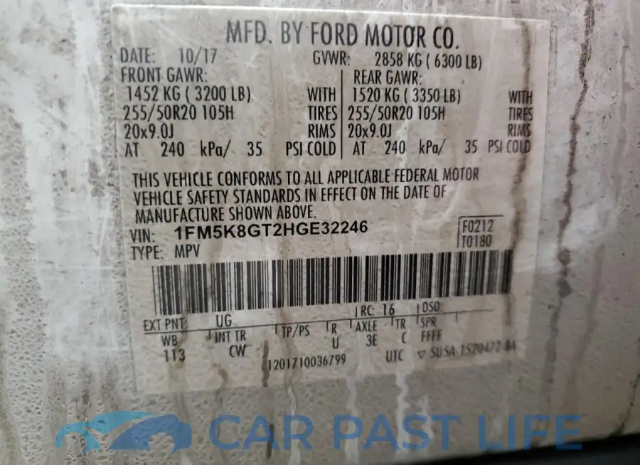 1FM5K8GT2HGE32246# 13