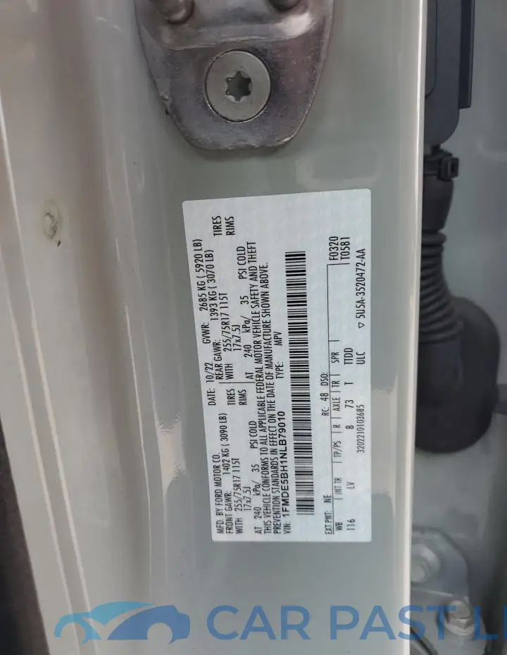 1FMDE5BH1NLB79010# 12