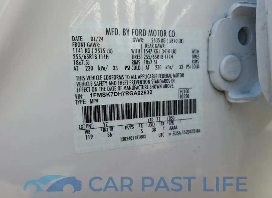 1FMSK7DH7RGA02632# 14