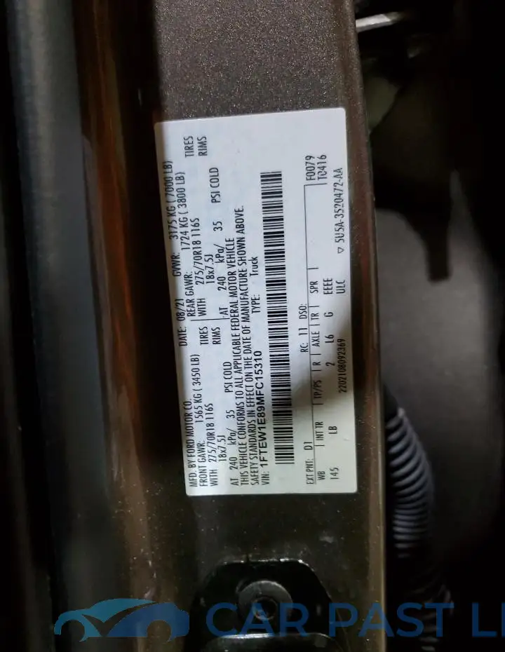 1FTEW1E89MFC15310# 12