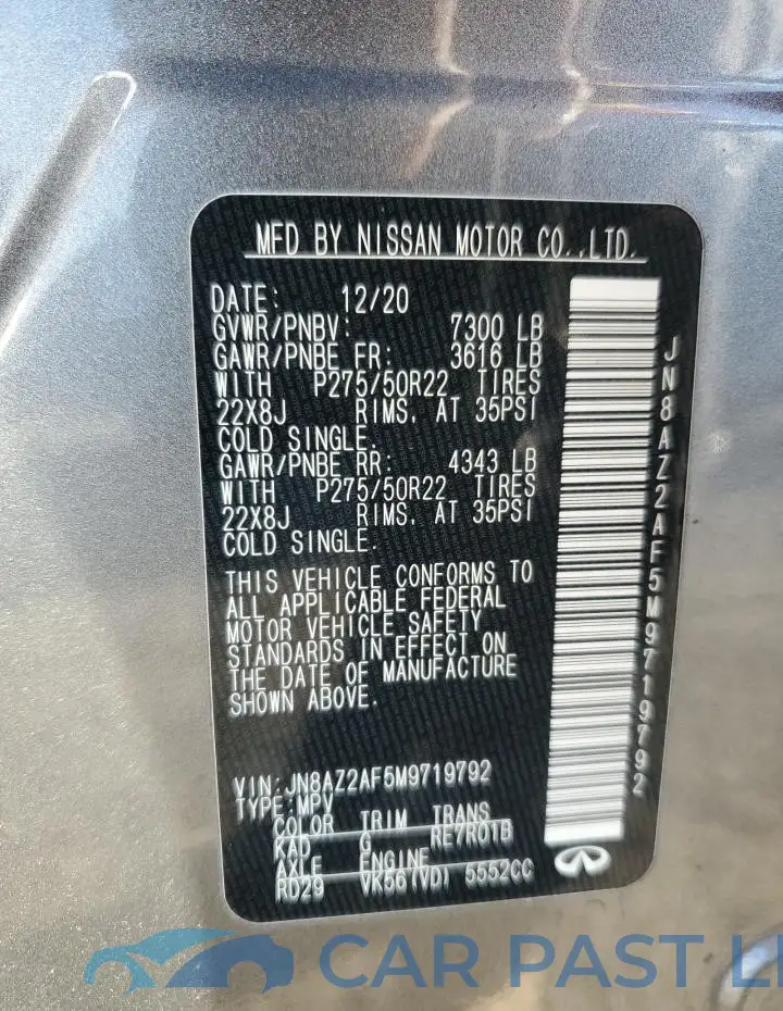 JN8AZ2AF5M9719792# 13