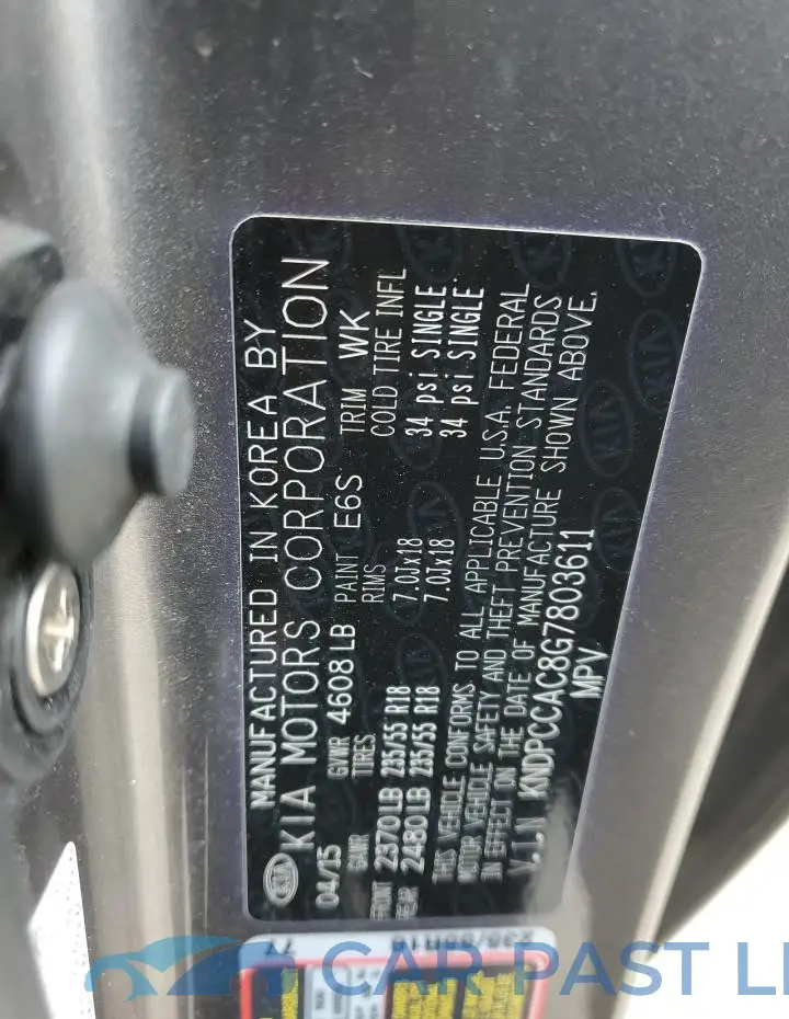 KNDPCCAC8G7803611# 13