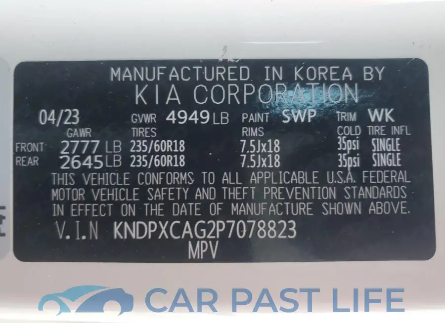KNDPXCAG2P7078823# 13