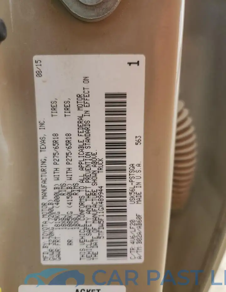 5TFDW5F11GX489944# 12
