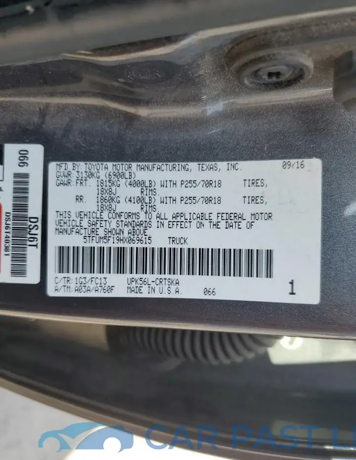 5TFUM5F19HX069615# 12