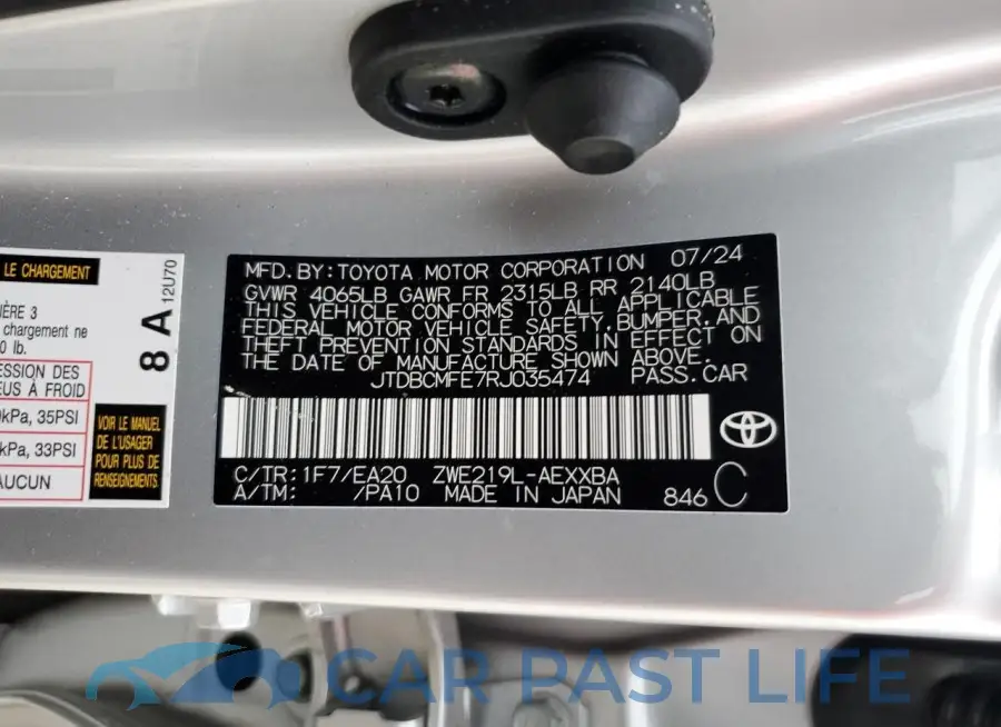 JTDBCMFE7RJ035474# 12