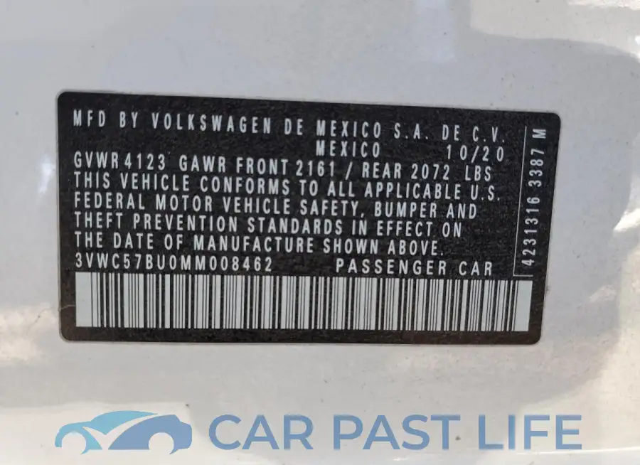 3VWC57BU0MM008462# 12