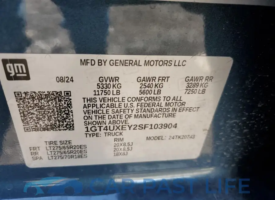 1GT4UXEY2SF103904# 12