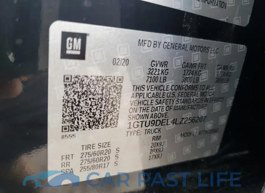 1GTU9DEL4LZ256207# 12