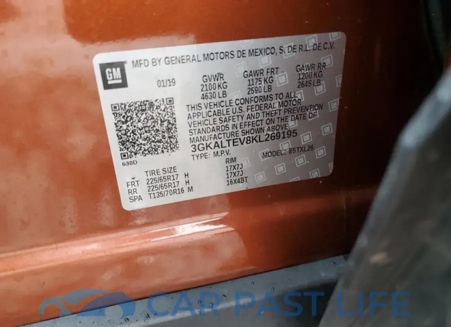 3GKALTEV8KL269195# 13