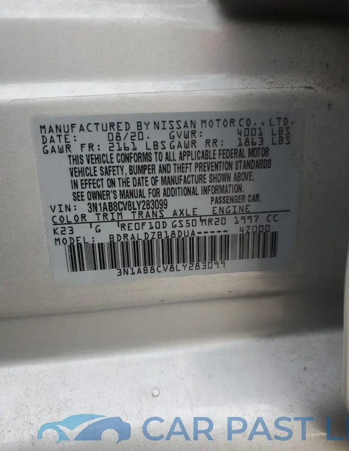 3N1AB8CV8LY283099# 12