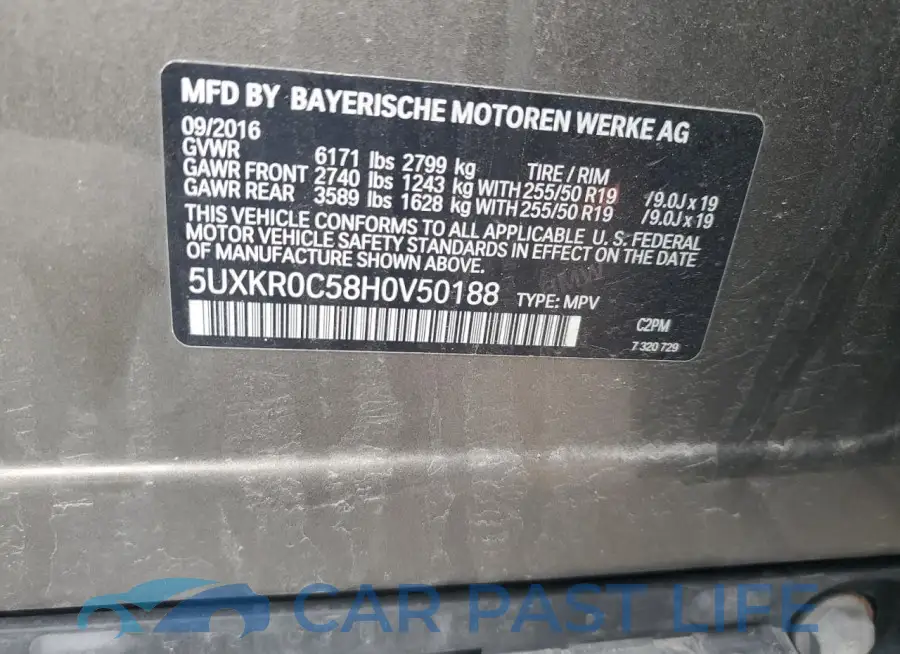 5UXKR0C58H0V50188# 13