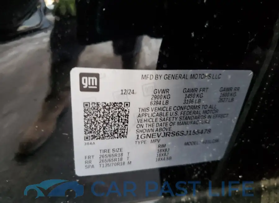1GNEVJRS6SJ155478# 13
