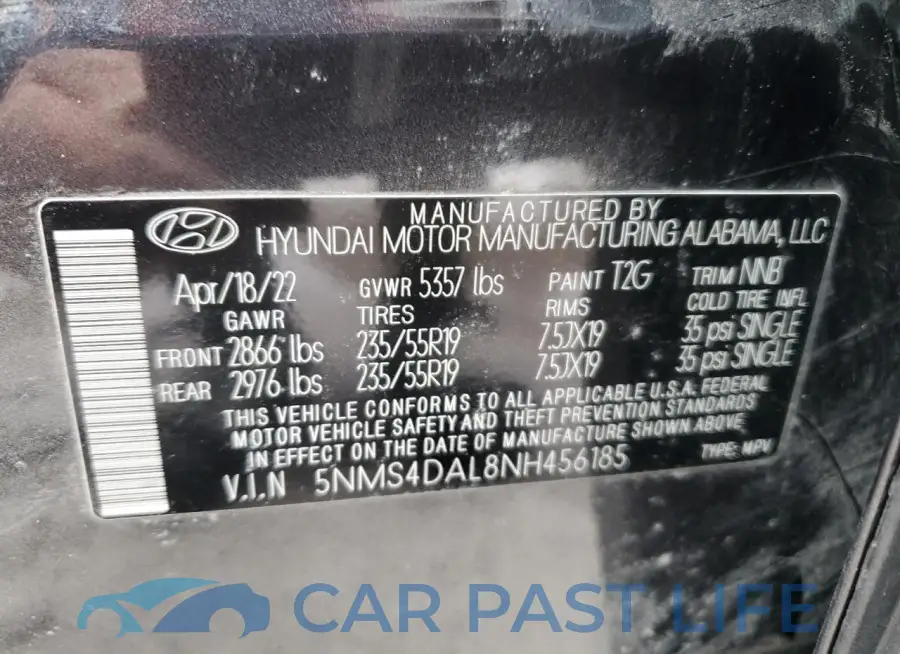 5NMS4DAL8NH456185# 14