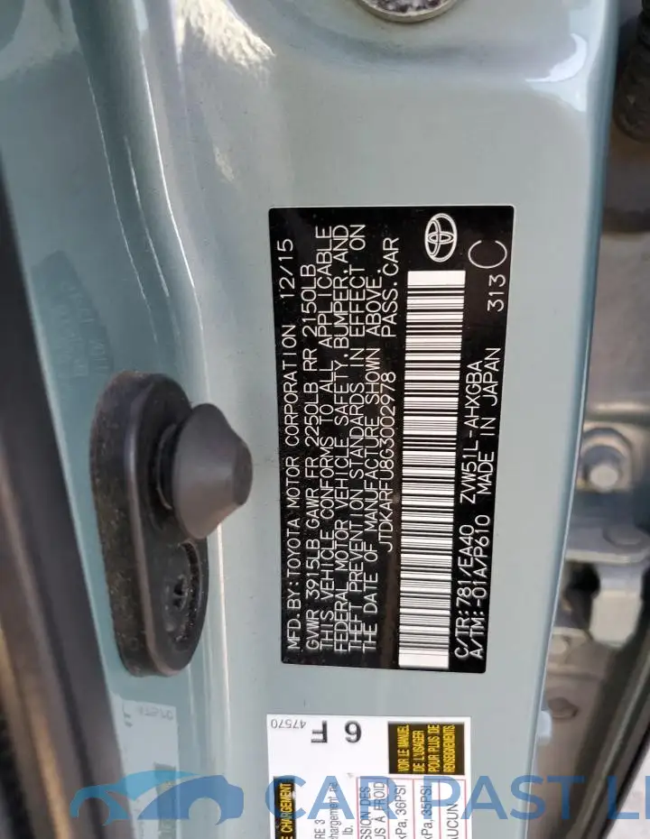 JTDKARFU8G3002978# 12