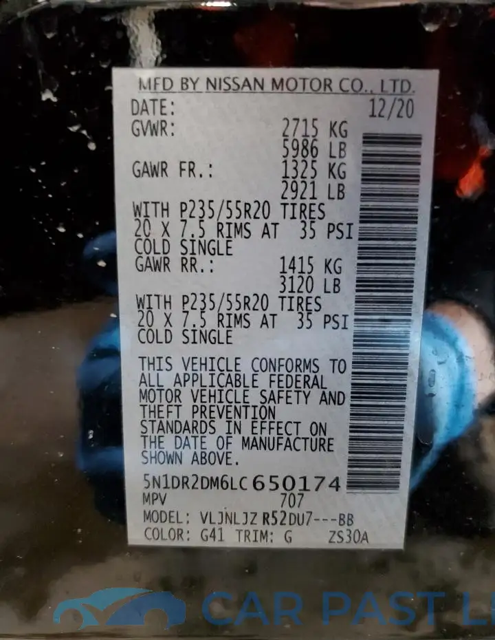 5N1DR2DM6LC650174# 12