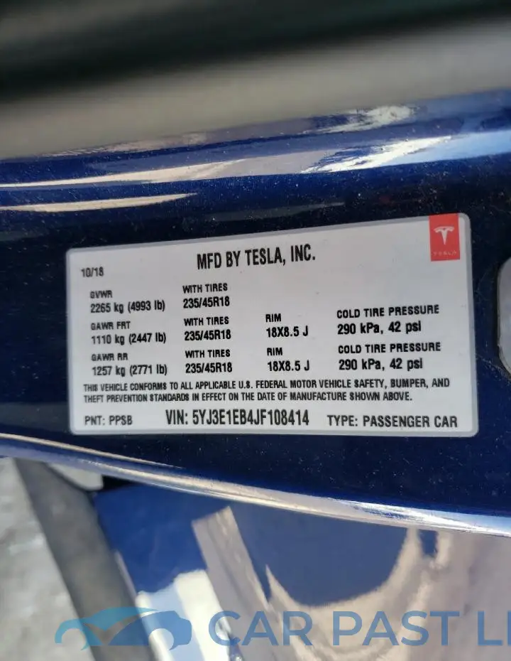 5YJ3E1EB4JF108414# 13