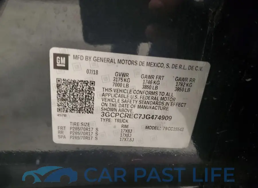 3GCPCREC7JG474909# 12