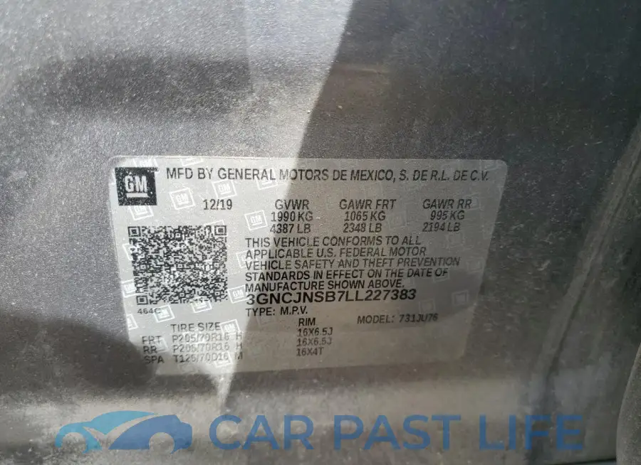 3GNCJNSB7LL227383# 13