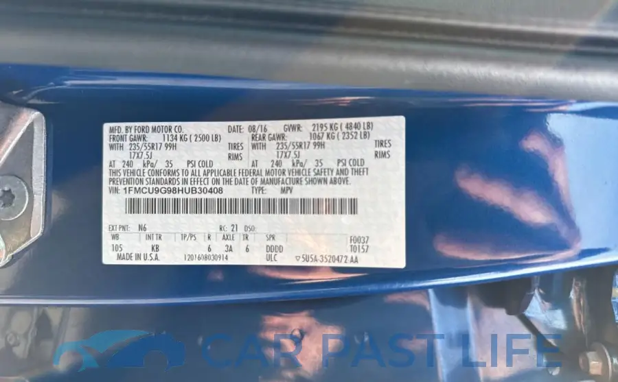1FMCU9G98HUB30408# 10
