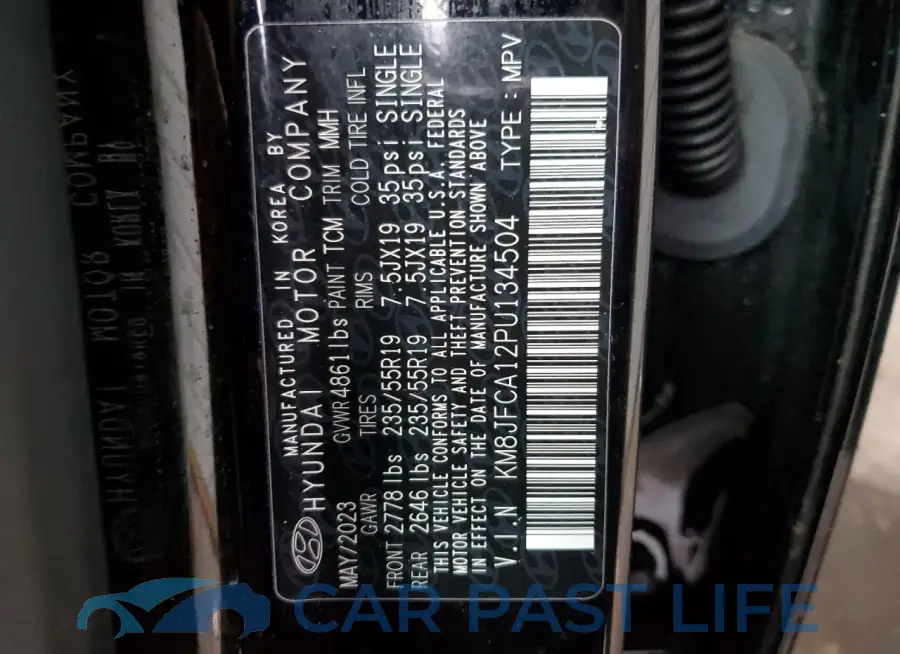 KM8JFCA12PU134504# 14