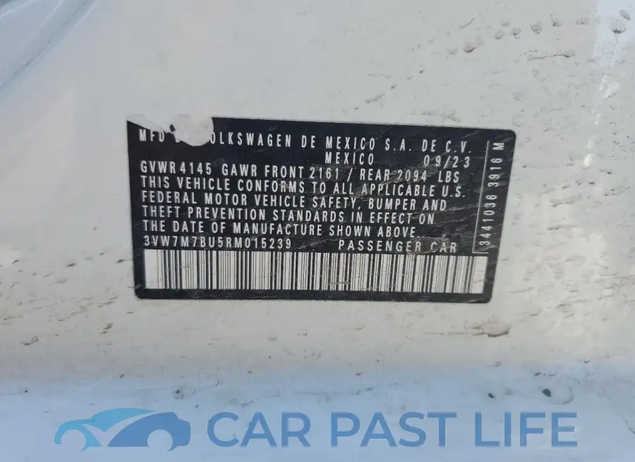 3VW7M7BU5RM015239# 12