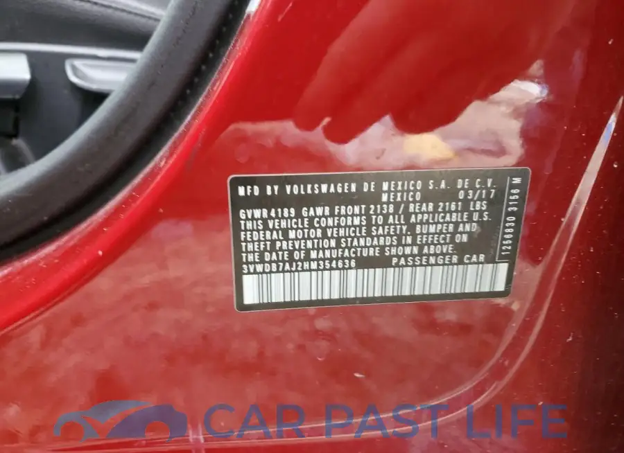 3VWDB7AJ2HM354636# 12