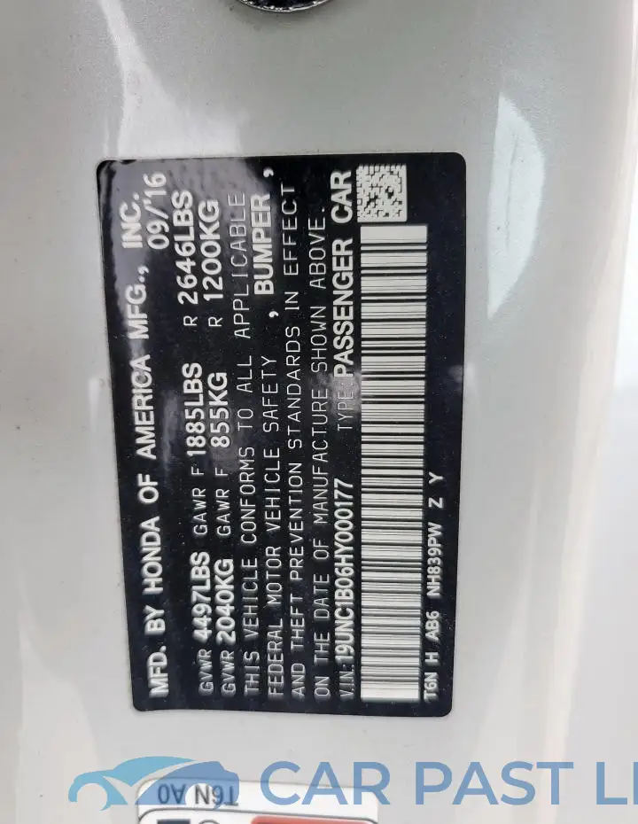 19UNC1B06HY000177# 12