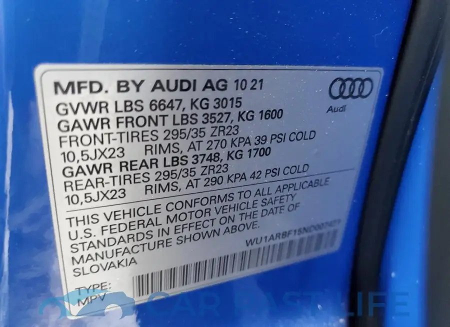 WU1ARBF15ND007471# 13