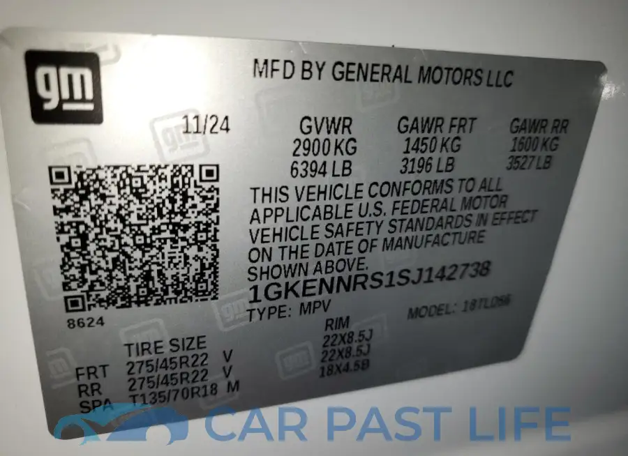 1GKENNRS1SJ142738# 13